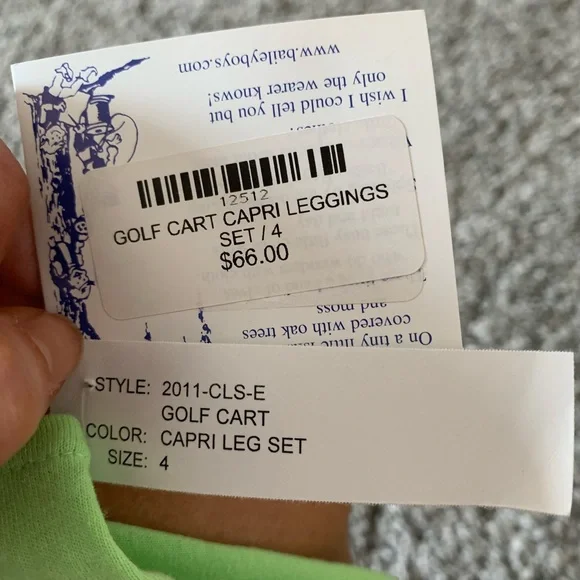 The Bailey Boys Golf Cart Capri Leggings Set - Picture 8 of 8